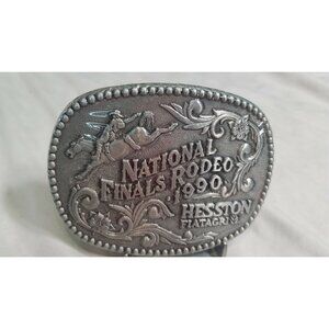 HESSTON 1990 RODEO Belt Buckle Vintage NATIONAL FINALS FIATAGRI NEW SEALED